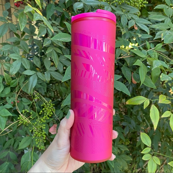 SOLD - Limited edition fuchsia Starbucks holiday 2021 tumbler - Picture 5 of 9